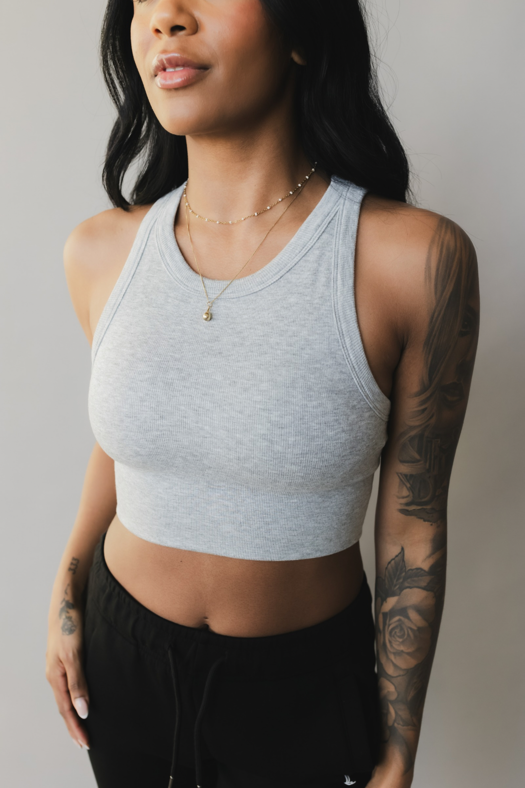 Ribbed Crop *Built in Bra