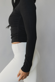 Ribbed Long Sleeve *Ruched