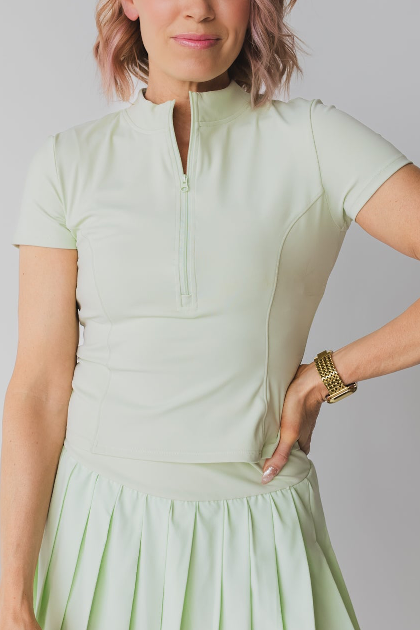 Mock Neck Zip