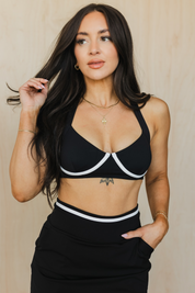 Lined Up Halter Bra
