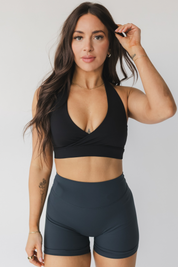 Deep V Halter Bra