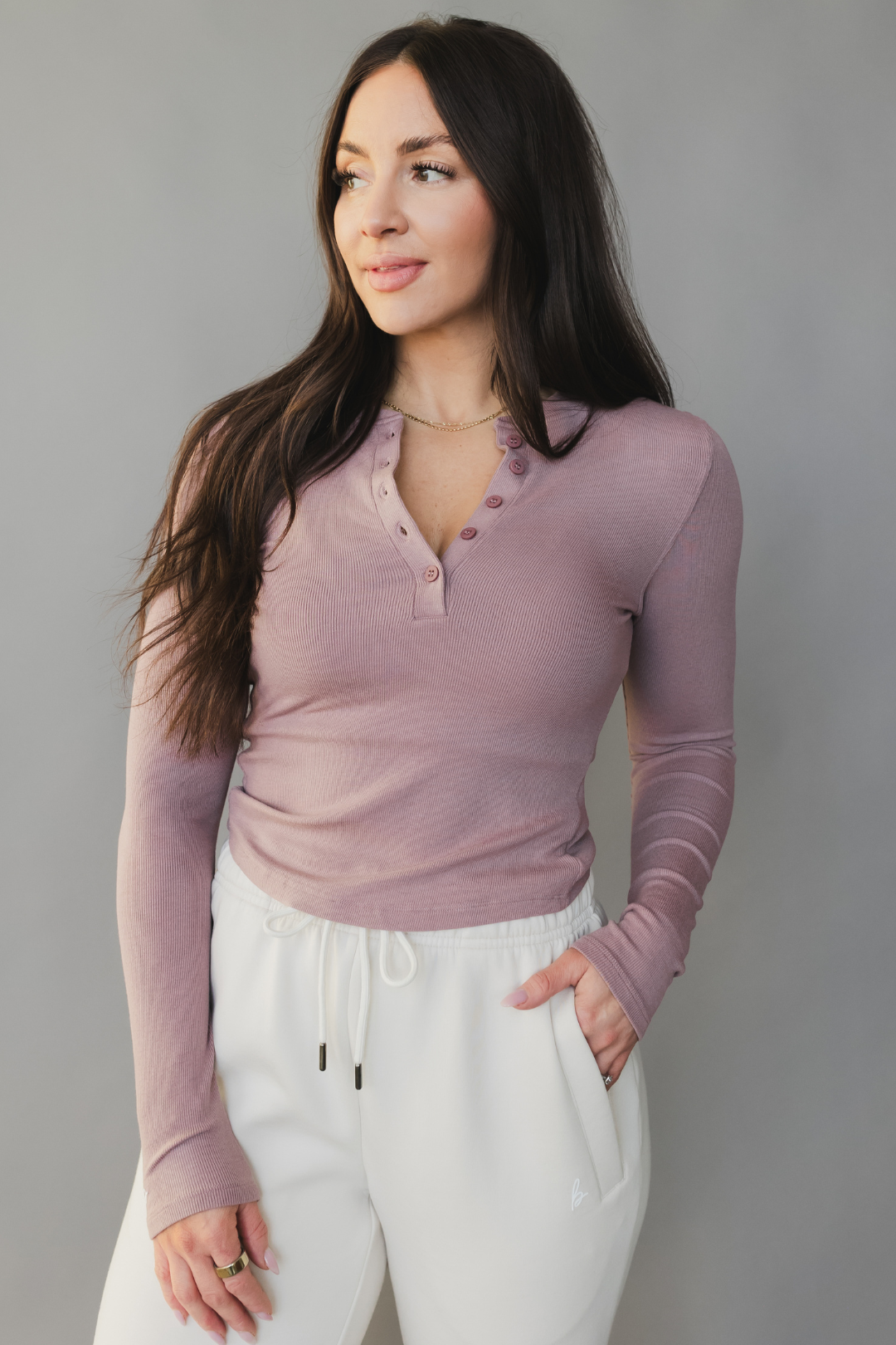 Henley Long Sleeve *Ribbed